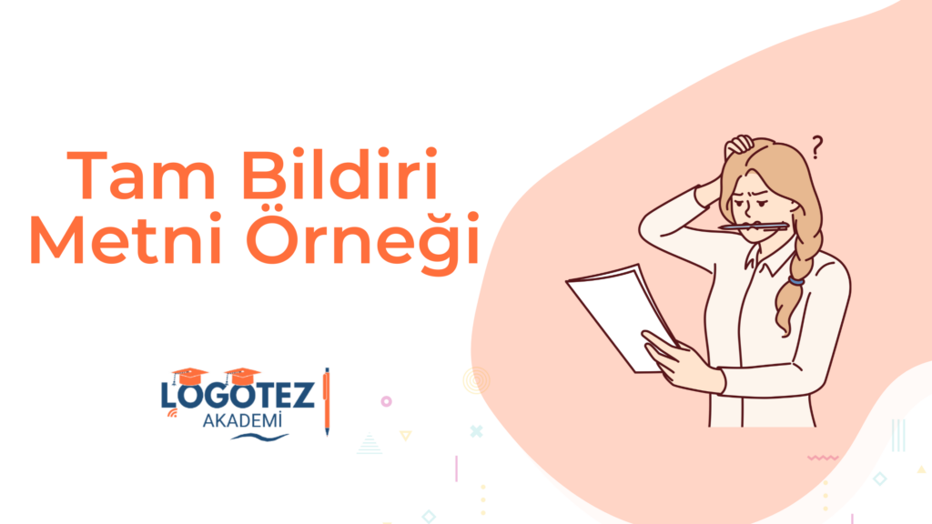 Tam Bildiri Metni Örneği